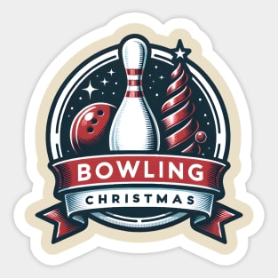 Bowling Christmas Sticker